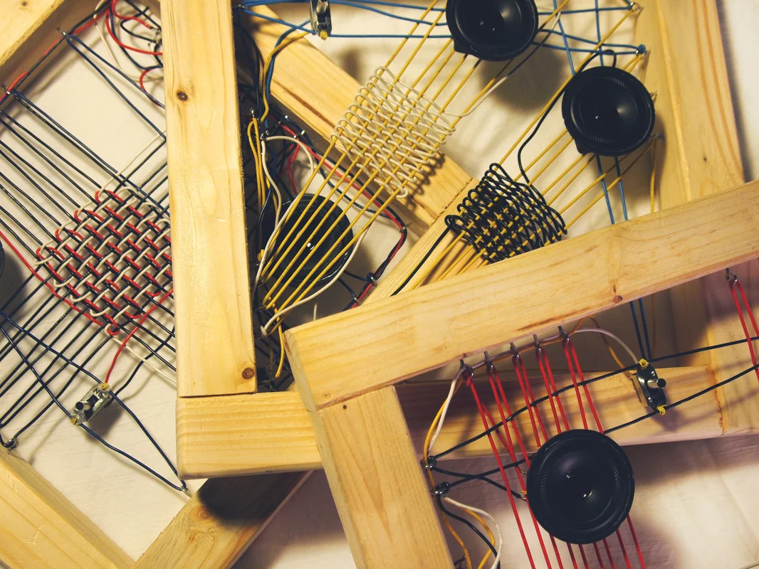 Sound Frames woven textile installation